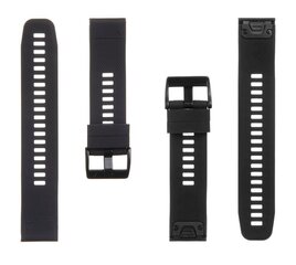 Kellarihm silikoonist Tactical 426 sobib Garmin Fenix 5 / 6 QuickFit 22 mm, must hind ja info | Nutikellade aksessuaarid ja tarvikud | hansapost.ee