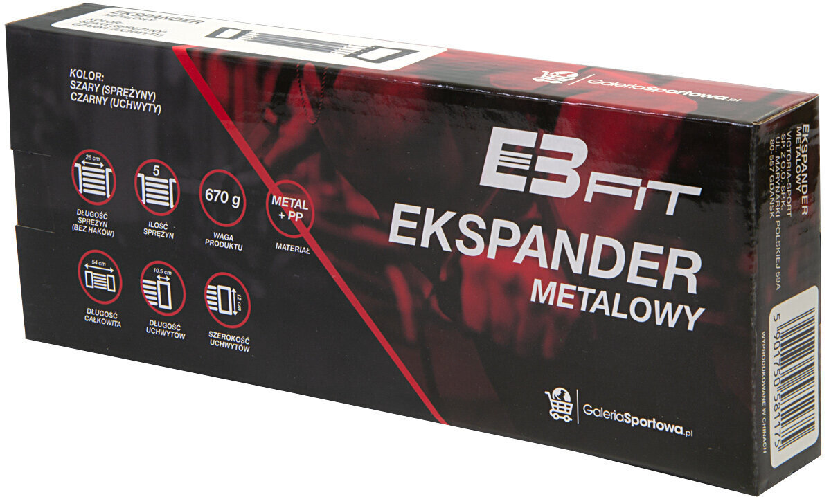 Ekspander Eb Fit, 5 vedru, must hind ja info | Ekspanderid | hansapost.ee