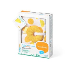 Пелёнка BAMBOO 120х120 см+ погремушув BabyOno 536/03 orange цена и информация | Пеленальные доски и пеленки | hansapost.ee