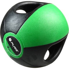 Медицинский мяч с ручками Pure2Improve, 2кг, зеленый цена и информация | Медболы | hansapost.ee