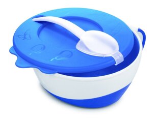 Kauss lusikaga CANPOL Cow 350ml 31/406, sinine price and information | Children's plates, bowls and cutlery | hansapost.ee