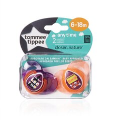 Silikoonist lutt Tommee Tippee Fun, 6-18 kuud, 2 tk цена и информация | Пустышки | hansapost.ee