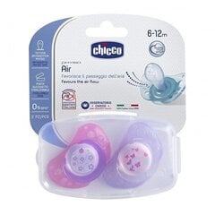 Silikoonist lutt Chicco Physio Air, roosa 6 elukuud. 2 tk цена и информация | Chicco Товары для детей и младенцев | hansapost.ee