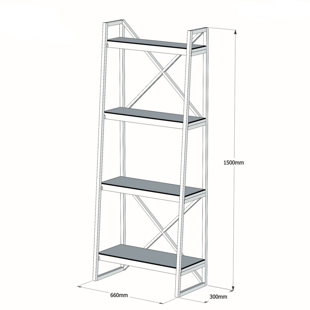 Eraldiseisev riiul Kalune Design Alaro Ladder, pruun/must hind ja info | Riiulid | hansapost.ee