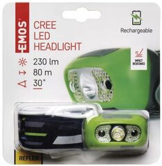 Фонарик на голову 1x CREE XPE LED 5W- перезаряжаемый с датчиком цена и информация | Фонари и прожекторы | hansapost.ee