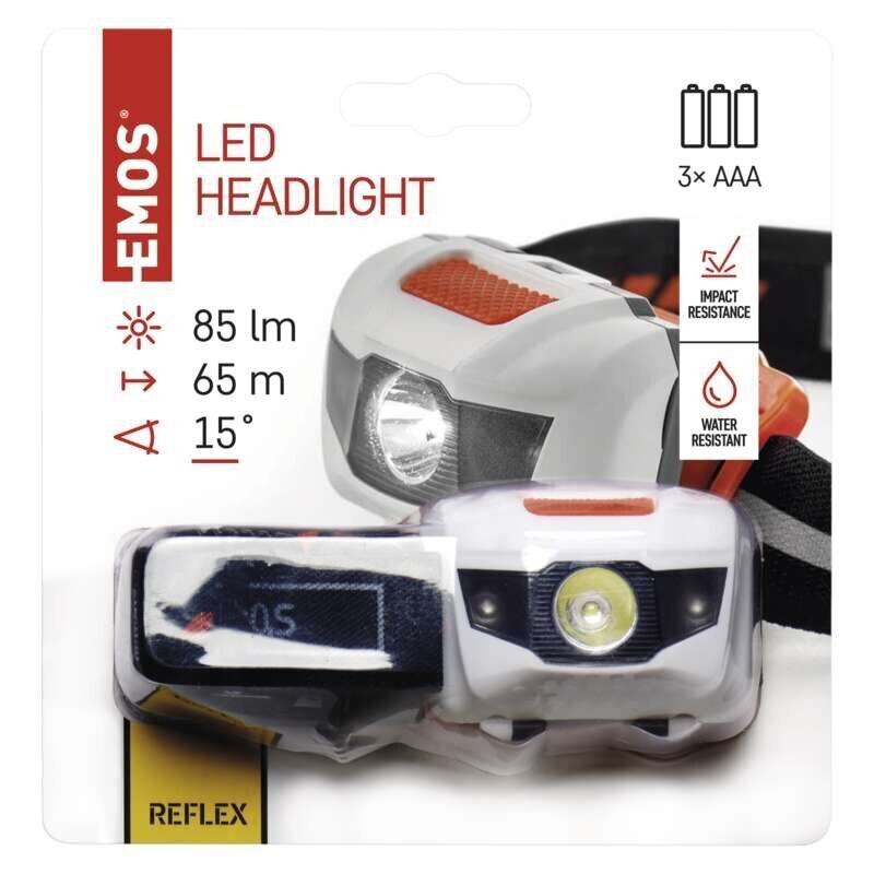 Pealamp EMOS 1W LED + 2 x LED 3xAAA hind ja info | Pealambid, matkalambid | hansapost.ee