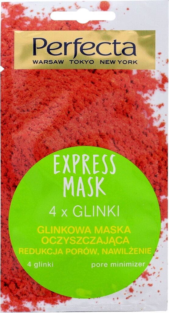 Puhastav näomask 4 savi liigiga Perfecta Express 20 ml цена и информация | Näomaskid ja silmamaskid | hansapost.ee