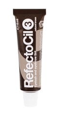 Pikaajaline ripsme- ja kulmuvärv RefectoCil No 3 Natural Brown 15 ml hind ja info | Refectocil Parfüümid, lõhnad ja kosmeetika | hansapost.ee