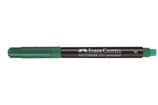 Püsimarker Faber-Castell 1513 F, 0.6 mm, roheline 1213-045 цена и информация | Kirjutusvahendid | hansapost.ee