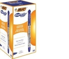 Geelpliiats BIC Gel-ocity Stic, sinine, 30 tk. hind ja info | Kirjutusvahendid | hansapost.ee