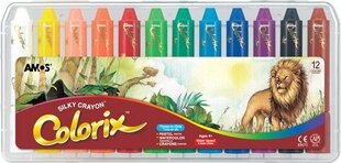 Akvarellkriidid 3 in 1 Amos "Colorix Silky Crayon", 12 värvi hind ja info | Amos Koolitarvikud | hansapost.ee