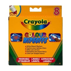 Crayola 8 MARKERIT VALGE TAHVLI JAOKS цена и информация | Принадлежности для рисования, лепки | hansapost.ee