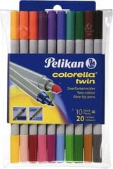 Двусторонние фломастеры Pelikan, 20 цветов цена и информация | Принадлежности для рисования, лепки | hansapost.ee