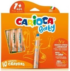 Мелки Carioca 3в1 Baby Jumbo, 10 шт. цена и информация | Принадлежности для рисования, лепки | hansapost.ee