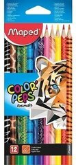 Цветные карандаши Maped Color Peps Animal, 12 цветов цена и информация | Maped Товары для детей и младенцев | hansapost.ee