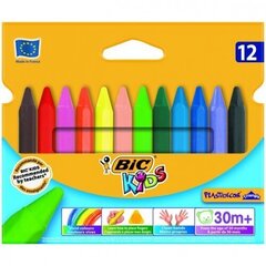 <p>Меловой воск Bic Wax Crayons PlastiDecor Triangle Box, 12 цветов, 000789.</p>
 цена и информация | Принадлежности для рисования, лепки | hansapost.ee