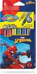 Mahapestavad viltpliiatsid Colorino Marvel Spider-Man, 6 metallikvärvi цена и информация | Принадлежности для рисования, лепки | hansapost.ee