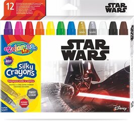 Винтовые шелковые мелки Colorino Disney Star Wars 3 in 1, 12 цветов цена и информация | Принадлежности для рисования, лепки | hansapost.ee
