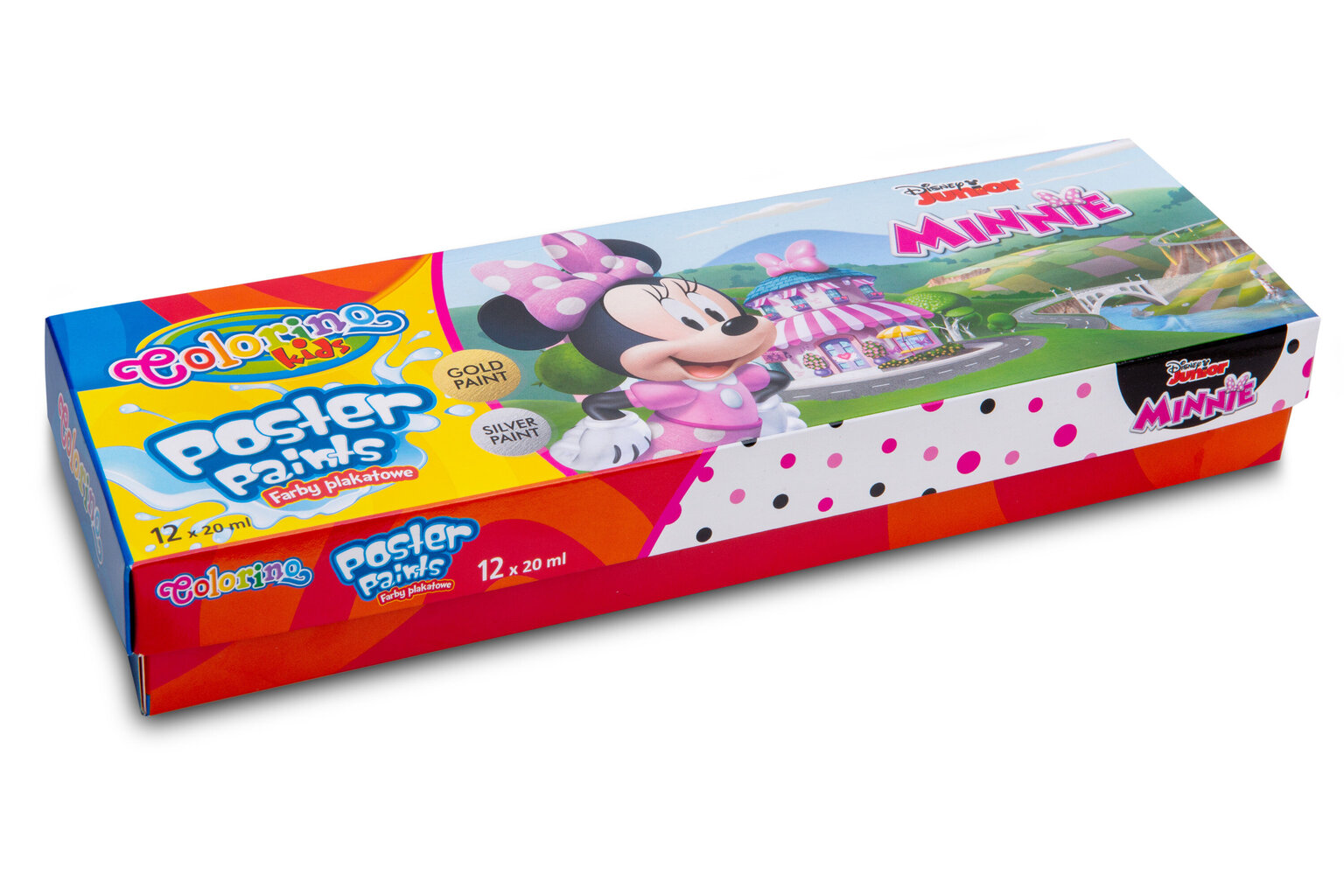 Guaššvärvid Colorino Disney Junior Minnie, 12 värvi, 20 ml (hõbedane ja kuldne) цена и информация | Kunstitarbed, voolimise tarvikud | hansapost.ee