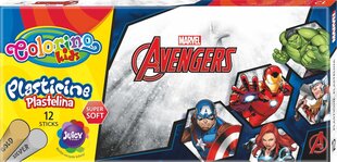 Plastiliin Colorino Marvel Avengers, 12 värvi (hõbedane ja kuldne) цена и информация | Принадлежности для рисования, лепки | hansapost.ee