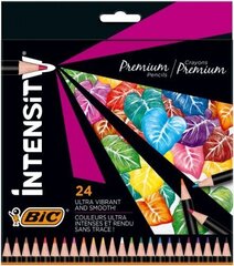 Värvilised pliiatsid BIC Intensity, 24 tk. 967823 price and information | Kunstitarbed, voolimise tarvikud | hansapost.ee