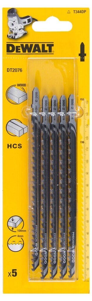 Tikksaetera Dewalt HCS152x116mm - DT2076, 5 tk hind ja info | Käsitööriistad | hansapost.ee