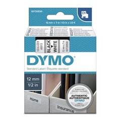 Teip Dymo D1 45013 12mm x 7m / must ja valge hind ja info | Printeritarvikud | hansapost.ee