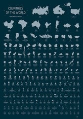 Kraabitav plakat "Countries of the World" hind ja info | Maakaardid | hansapost.ee