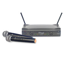 2 juhtmeta mikrofonide komplekt koos jaamaga Stagg SUW 50 HH EG EU hind ja info | Mikrofonid | hansapost.ee