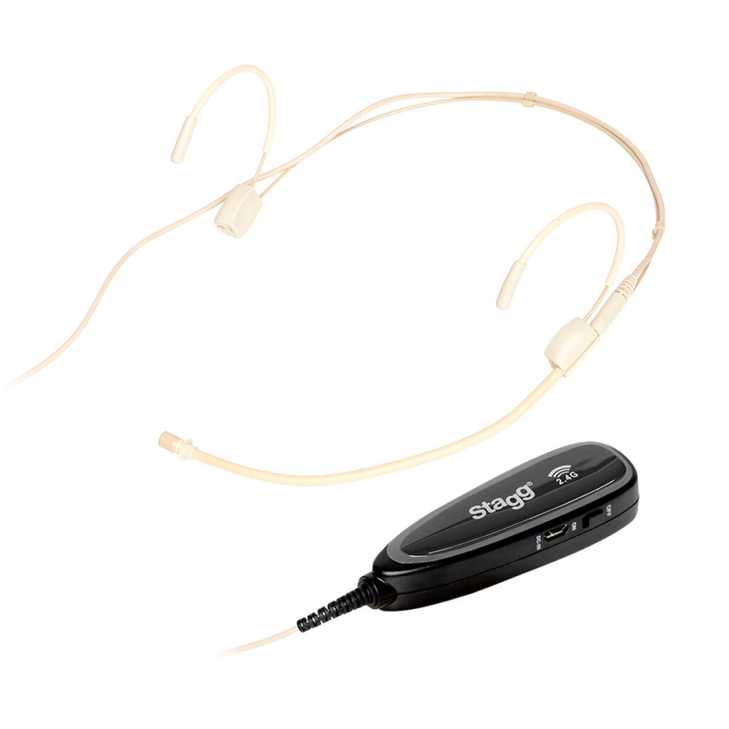 Juhtmevaba mikrofon kõrvale (headset) Stagg SUW 12H-BE (ihu värv) hind ja info | Mikrofonid | hansapost.ee