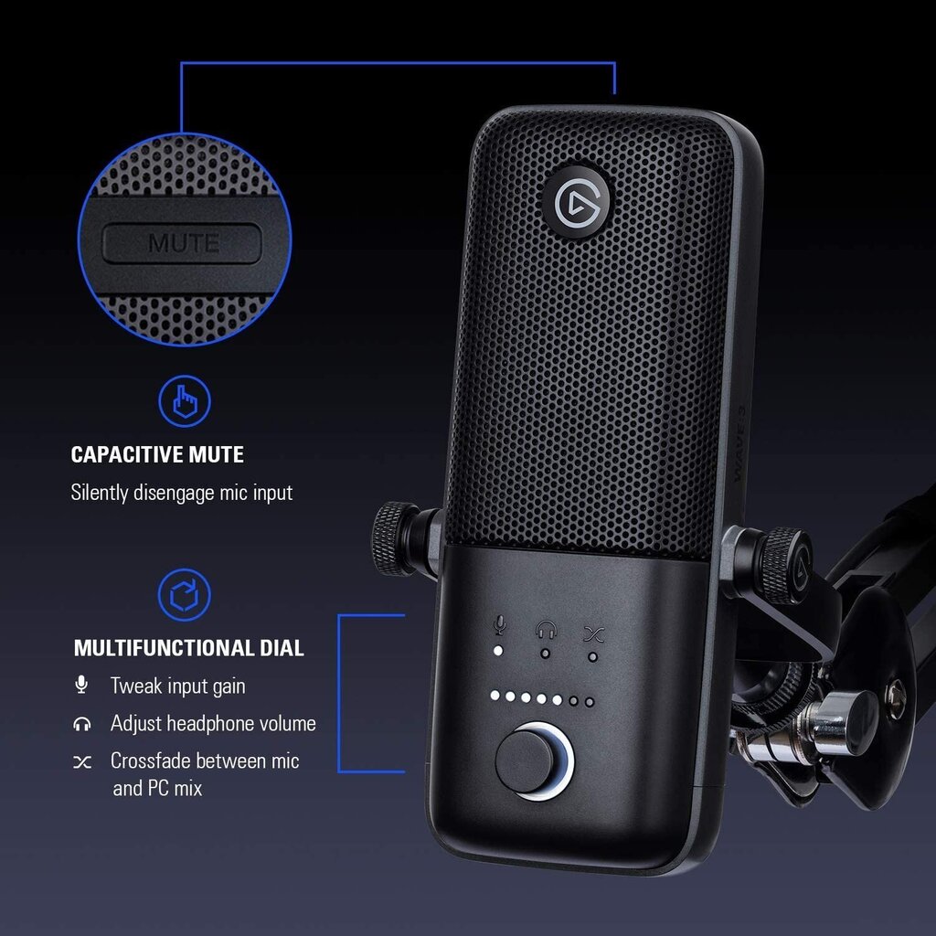 Mikrofon Elgato Wave:3 цена и информация | Mikrofonid | hansapost.ee