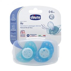 Silikoonist lutt Chicco Physio Air, sinine 0 kuud, 2 tk hind ja info | Chicco Beebide toitmiseks | hansapost.ee