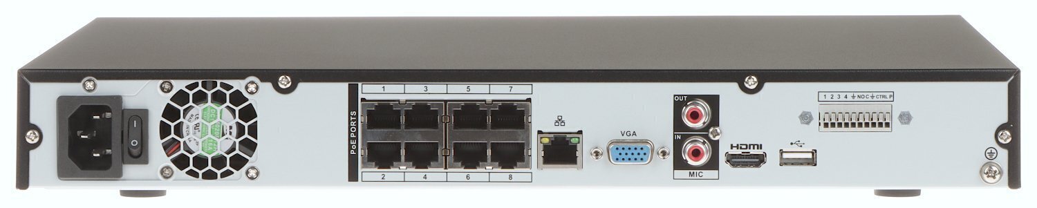 IP NVR salvesti 8 kanalit Dahua NVR4208-8P-4KS2/L, 8xPOE hind ja info | Valvekaamerad | hansapost.ee