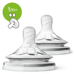 Соска-пустышка Philips Avent Natural, от 1 мес., с медленным потоком, 2 шт., SCF042/27 цена и информация | Бутылочки и аксессуары | hansapost.ee