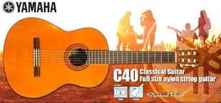 Klassikalise kitarri komplekt Yamaha C40 4/4 hind ja info | Kitarrid | hansapost.ee