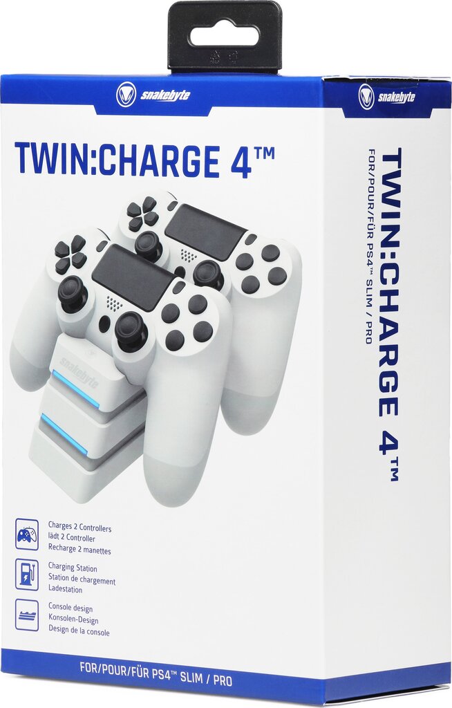 PlayStation 4 juhtpultide laadimisalus Snakebyte TWIN:CHARGE 4™ цена и информация | Mängupuldid | hansapost.ee