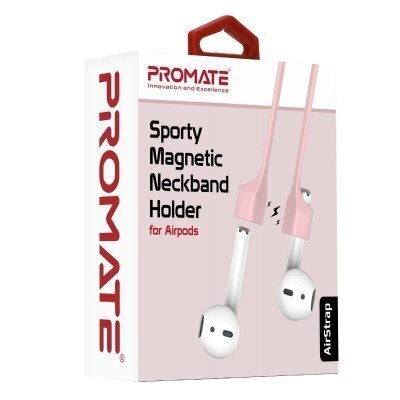 Promate AirStrap Silicone Neckband AirPods Pink hind ja info | Kõrvaklapid | hansapost.ee