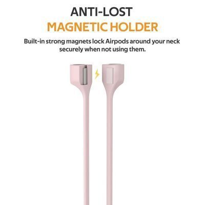 Promate AirStrap Silicone Neckband AirPods Pink hind ja info | Kõrvaklapid | hansapost.ee