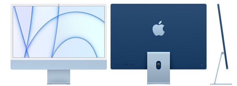 Apple iMac 24” M1 8/256GB Blue INT MGPK3ZE/A цена и информация | Lauaarvutid | hansapost.ee