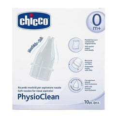 Ninapumba otsikud Chicco PhysioClean 10tk цена и информация | Товары для здоровья ребенка | hansapost.ee