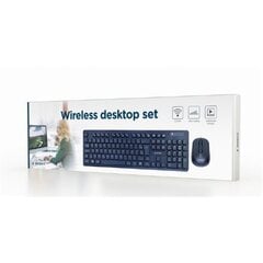 KEYBOARD +MOUSE WRL ENG/DESKTOP BK KBS-WCH-03 GEMBIRD цена и информация | Клавиатуры | hansapost.ee