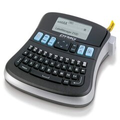 Dymo LabelManager 210D QWERTY (IT/PT/ES/TR+NL), must-valge hind ja info | Printerid | hansapost.ee