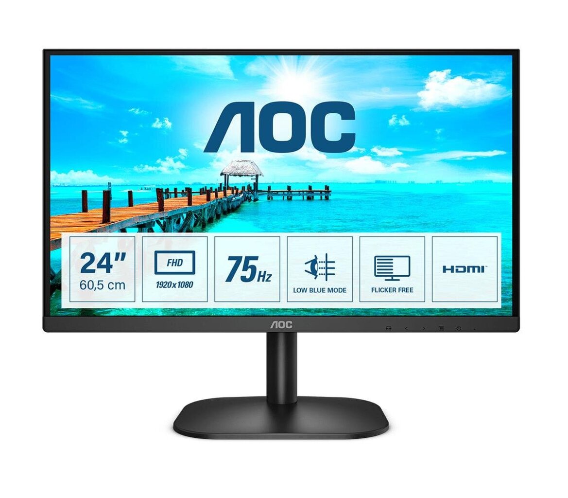 AOC 23.8" FHD Monitor 24B2XHM2 цена и информация | Monitorid | hansapost.ee