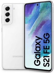 Samsung Galaxy S21 FE 5G 6/128GB SM-G990BZWDEUE White цена и информация | Мобильные телефоны | hansapost.ee