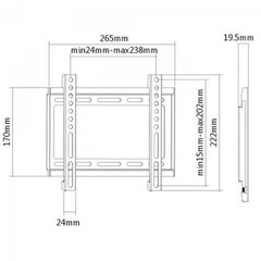 iTech PL2, 23’’-42’’ hind ja info | Teleri seinakinnitused ja hoidjad | hansapost.ee