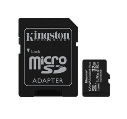 Mälupulk KINGSTON 32GB micSDHC Canvas Select Plus hind ja info | Kingston Mobiiltelefonid, fotokaamerad, nutiseadmed | hansapost.ee