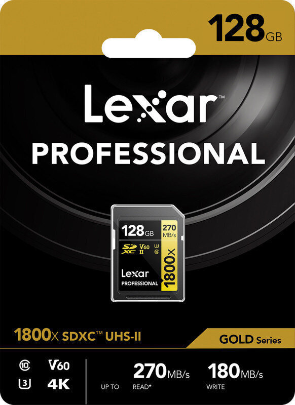 Lexar mälukaart SDXC 128GB Professional 1800x UHS-II U3 V60 цена и информация | Fotoaparaatide mälukaardid | hansapost.ee