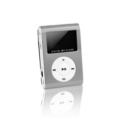 Setty Metal Clip MP3 Плеер с FM Радио LCD Дисплей Micro SD слот до 32GB всроенным Li-Ion аккумулятором Серебристый цена и информация | MP3-плееры | hansapost.ee