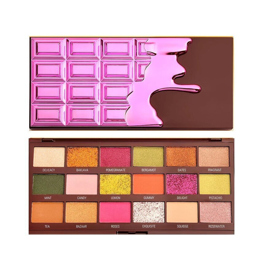 Lauvärvipalett Makeup Revolution London I Heart Revolution Chocolate 18, Turkish Delight цена и информация | Lauvärvid, ripsmetušid ja silmapliiatsid | hansapost.ee