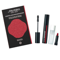 Kosmeetikakomplekt Shiseido ControlledChaos MaskaraInk: ripsmetušš 11,5 ml + meigieemaldaja 30 ml + huulepulk 2,5 g hind ja info | Lauvärvid, ripsmetušid ja silmapliiatsid | hansapost.ee